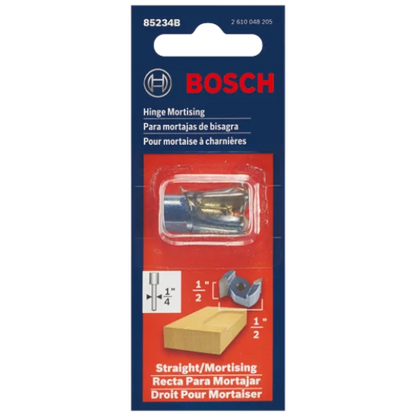 BOSCH 85234B 1/2 In. x 1/2 In. Carbide-Tipped Hinge Mortising Router Bit
