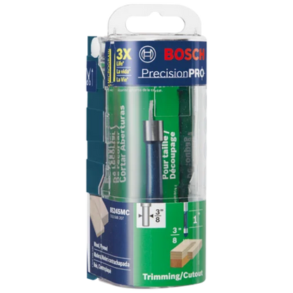 BOSCH 85245MC 3/8 In. x 1 In. Carbide-Tipped Single-Flute Pilot Panel Concave Router Bit