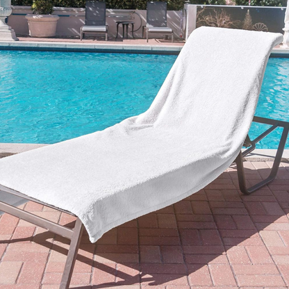 Diamond Collection Beach Towel: White, 100% Cotton (1.42lbs)