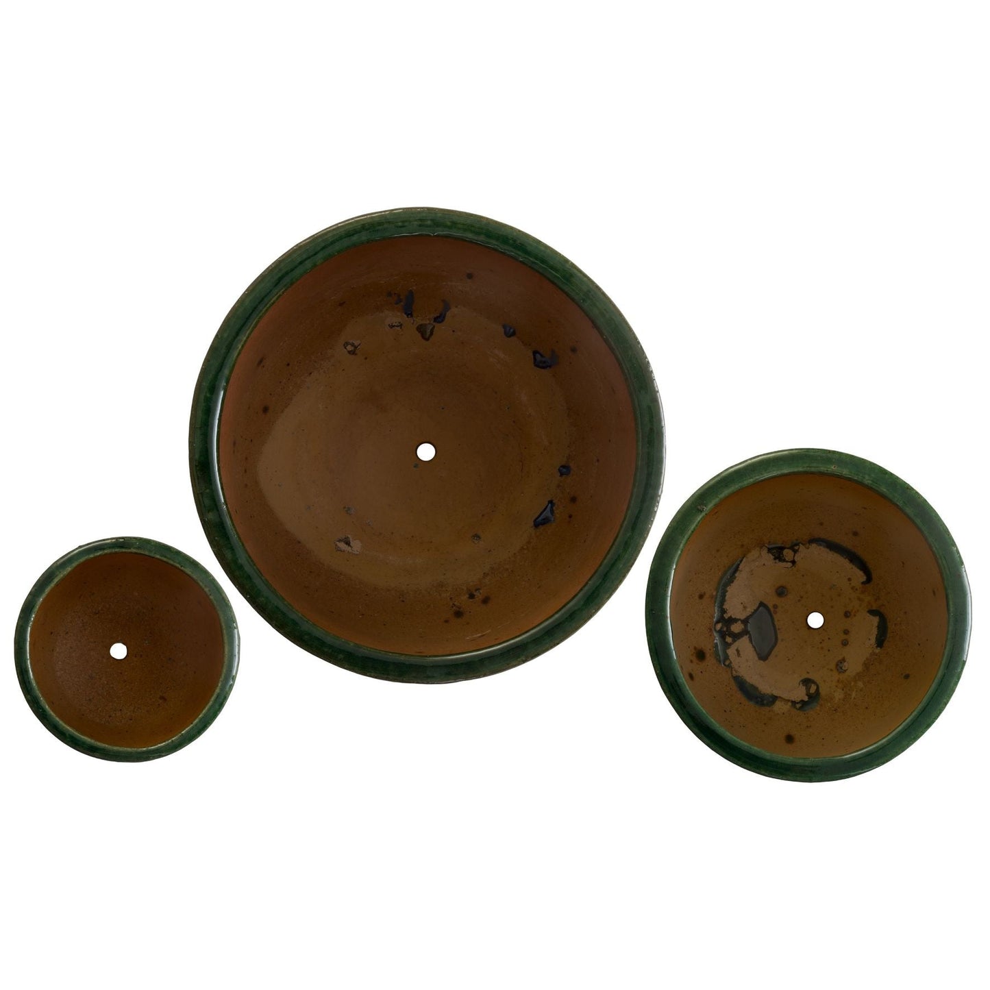 Barrel Handcrafted Ceramic Outdoor Planter (Set of 3)