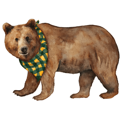 Green & Gold Bear Door Hanger