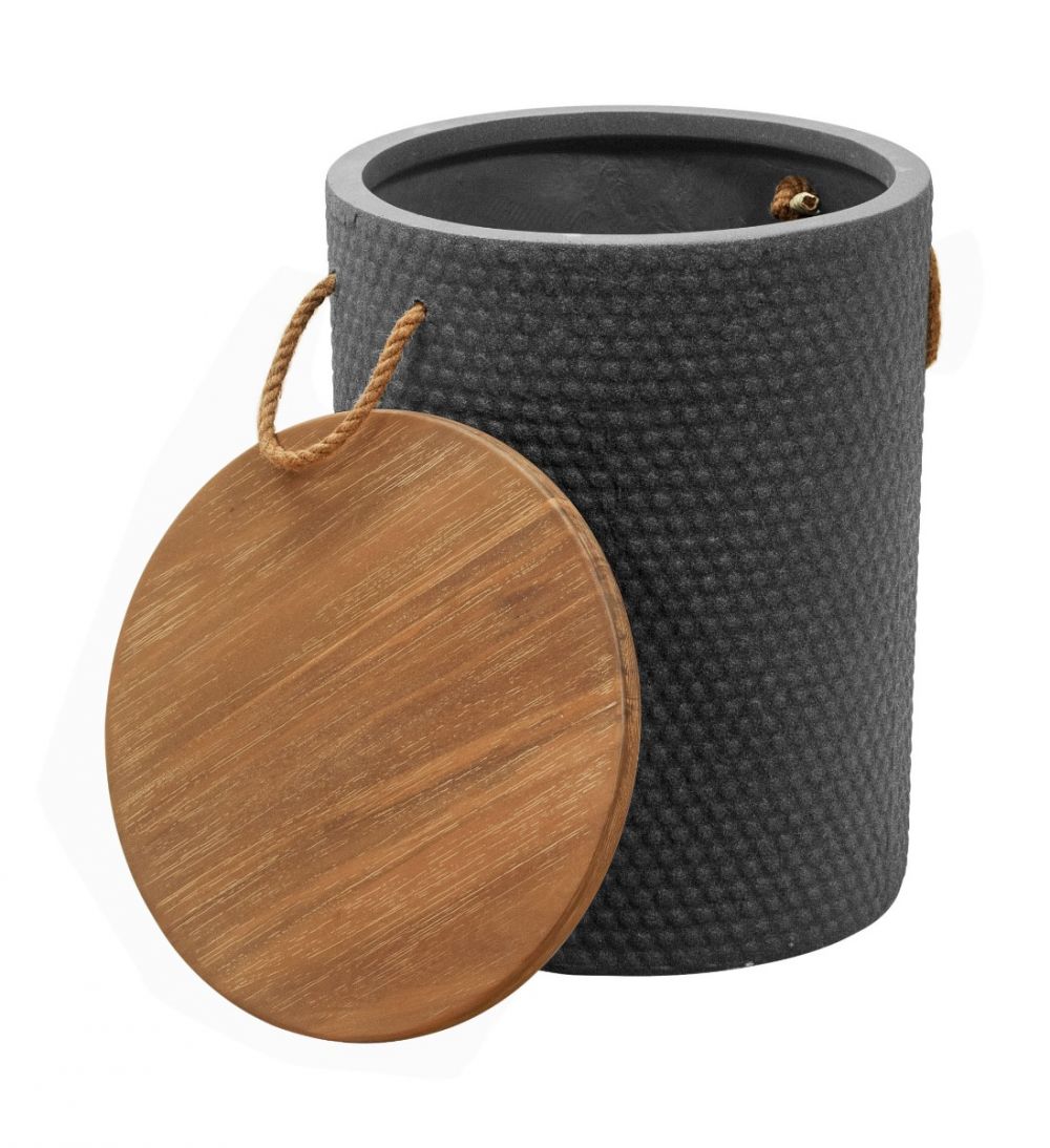 Beban Natural Wood Top Side Table