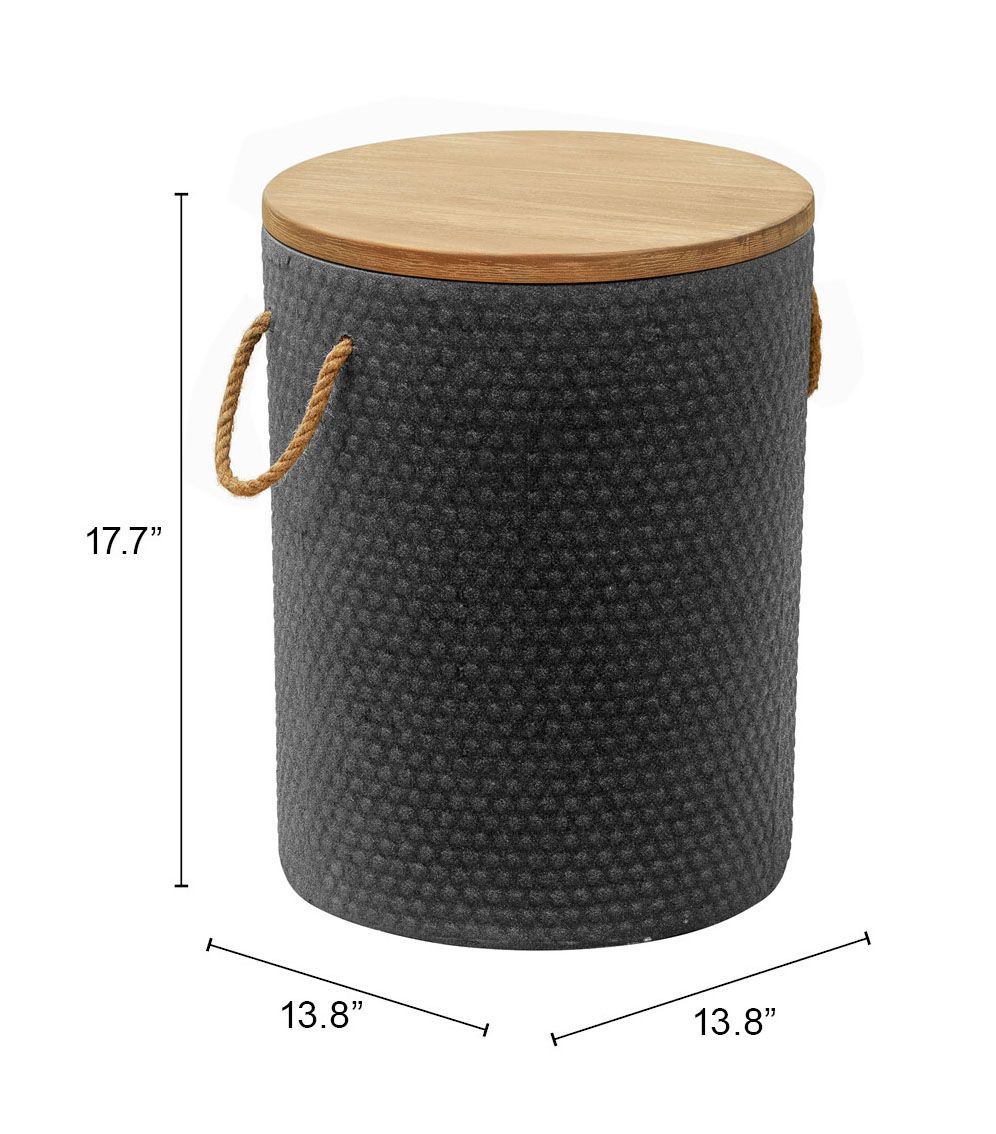 Beban Natural Wood Top Side Table