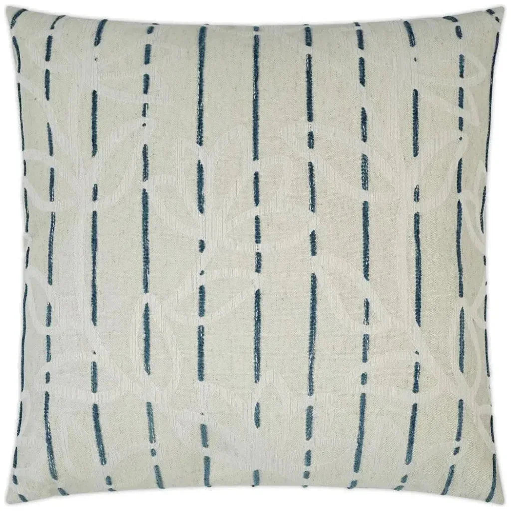 Becca Floral Stripes Blue Large Throw Pillow Insert