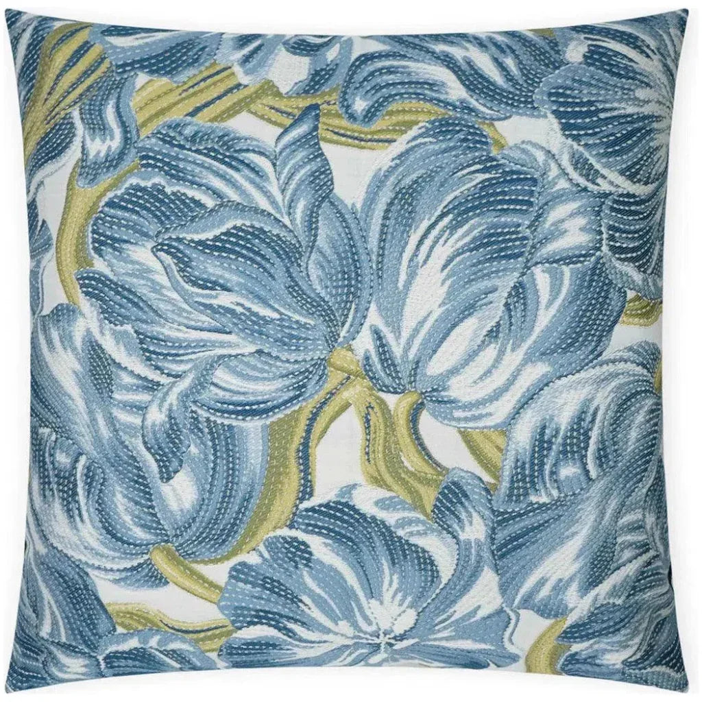 Belle Ame Indigo Floral Blue Large Throw Pillow Insert