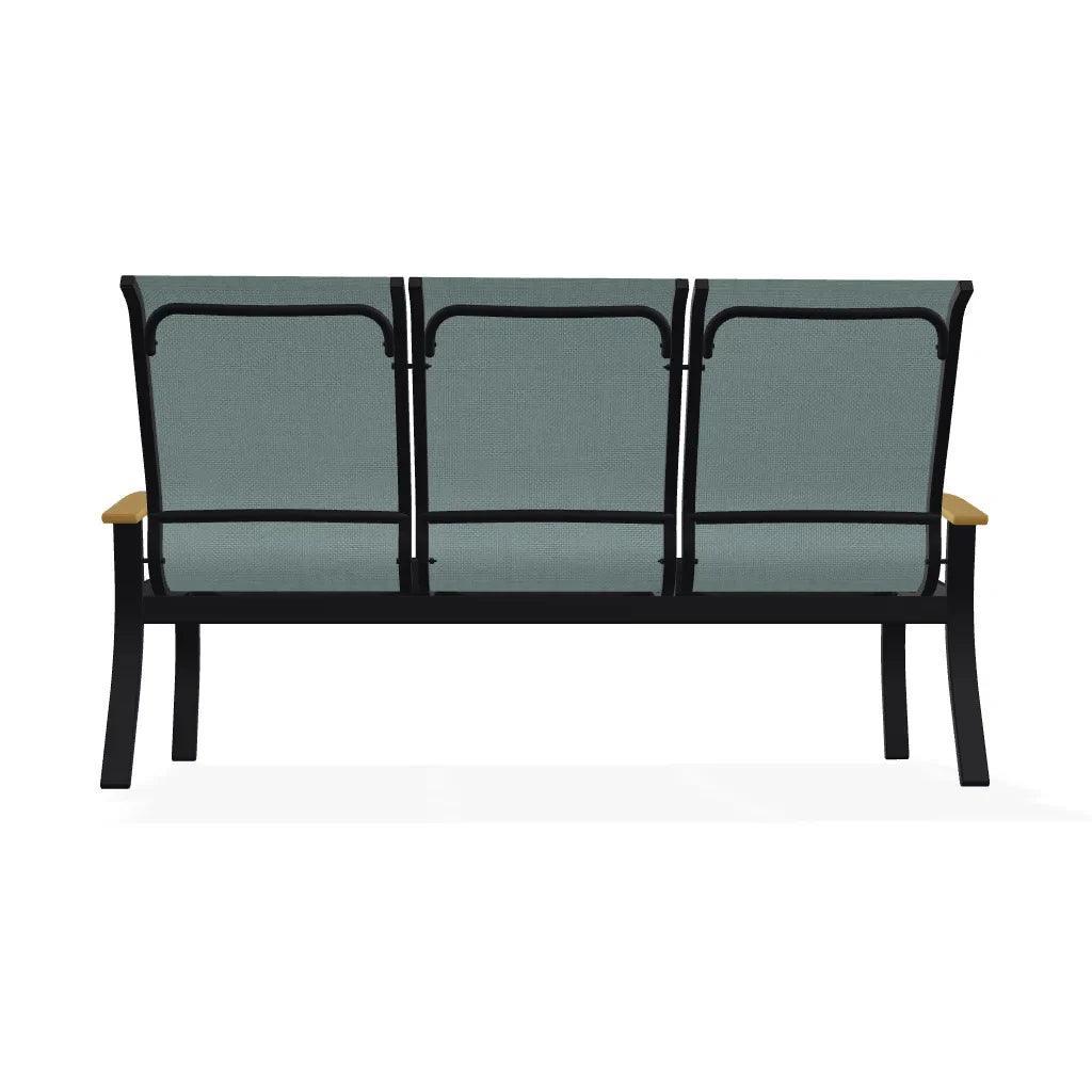 Belle Isle Rustic Polymer/Aluminum Sling 3-Seat Sofa