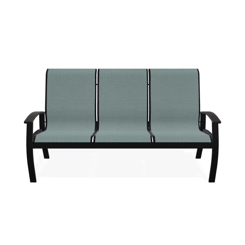 Belle Isle Rustic Polymer/Aluminum Sling 3-Seat Sofa