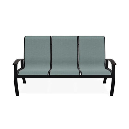 Belle Isle Rustic Polymer/Aluminum Sling 3-Seat Sofa