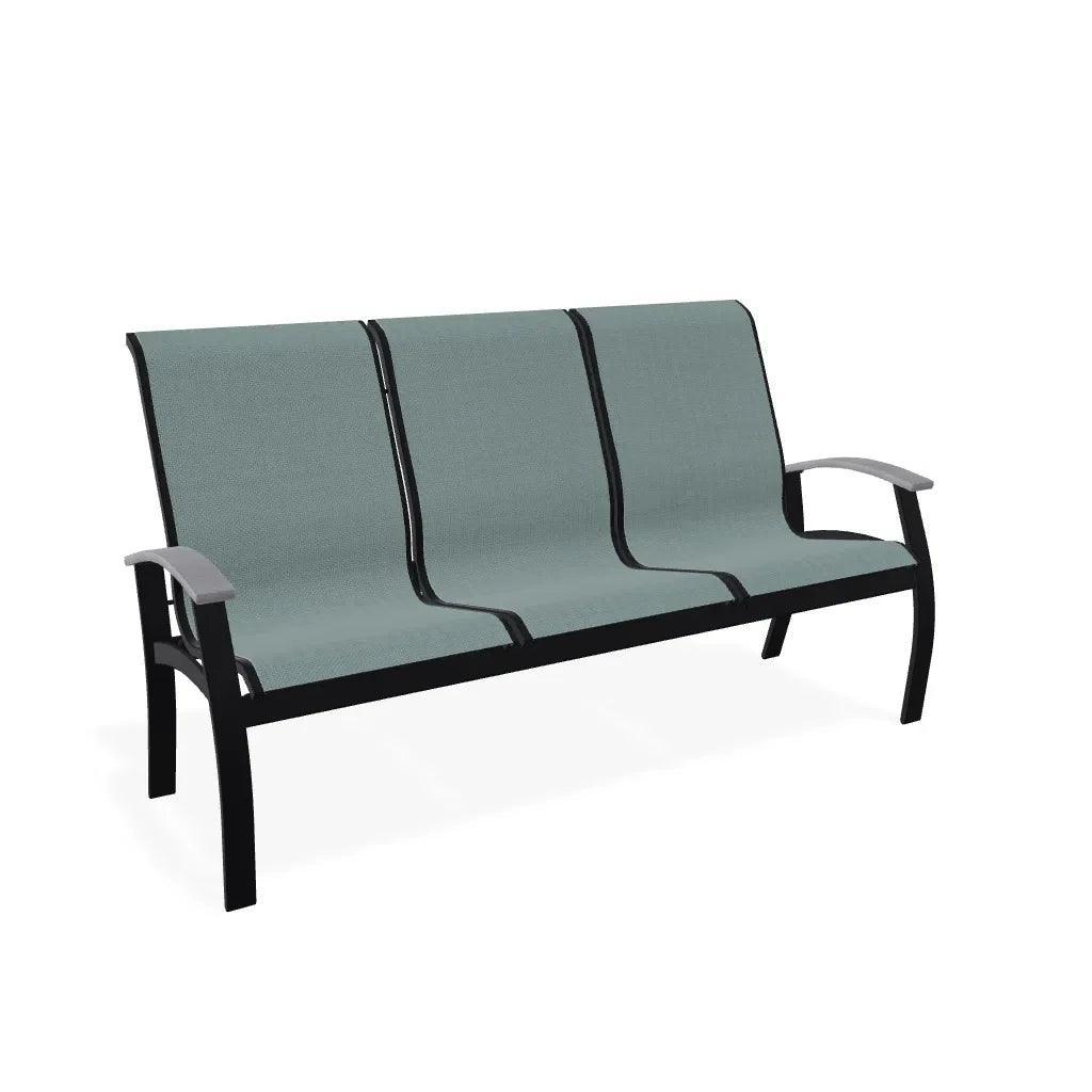 Belle Isle Rustic Polymer/Aluminum Sling 3-Seat Sofa