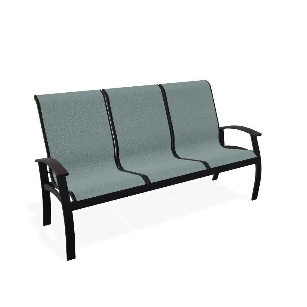 Belle Isle Rustic Polymer/Aluminum Sling 3-Seat Sofa
