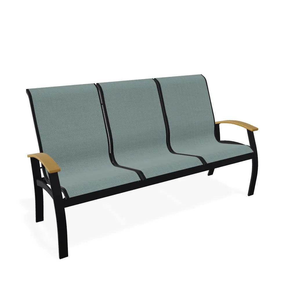 Belle Isle Rustic Polymer/Aluminum Sling 3-Seat Sofa