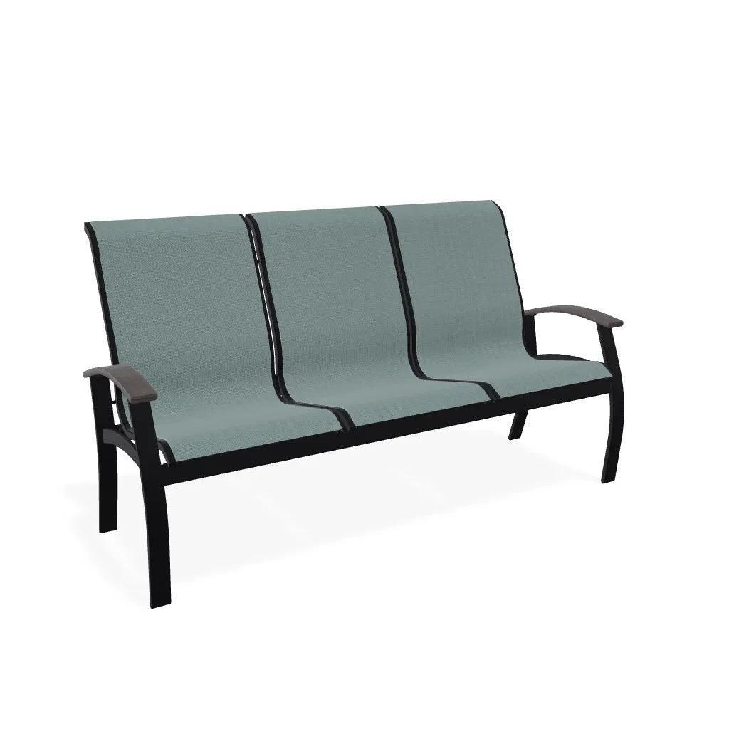 Belle Isle Rustic Polymer/Aluminum Sling 3-Seat Sofa
