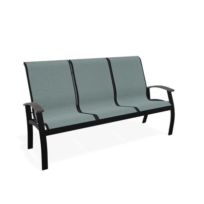 Belle Isle Rustic Polymer/Aluminum Sling 3-Seat Sofa