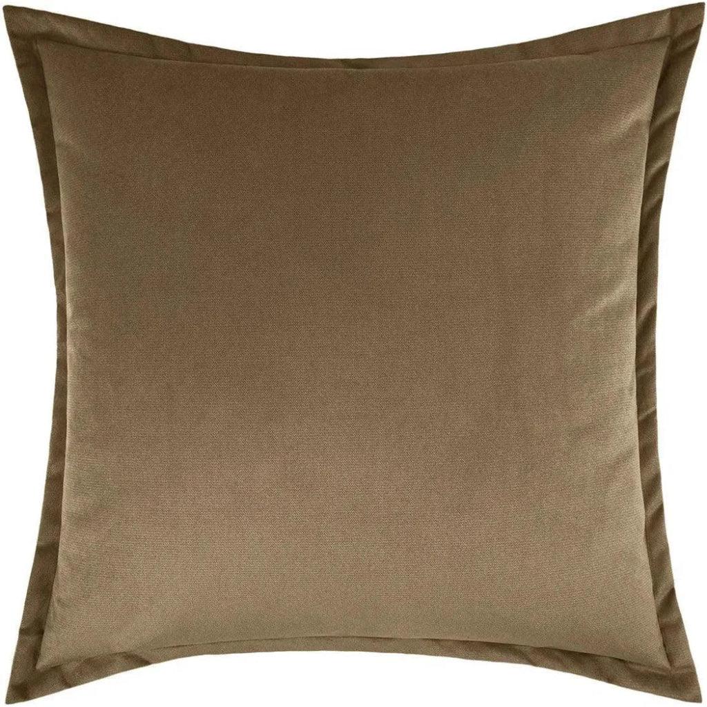 Belvedere Flange Otter Coffee Brown Throw Pillow Insert