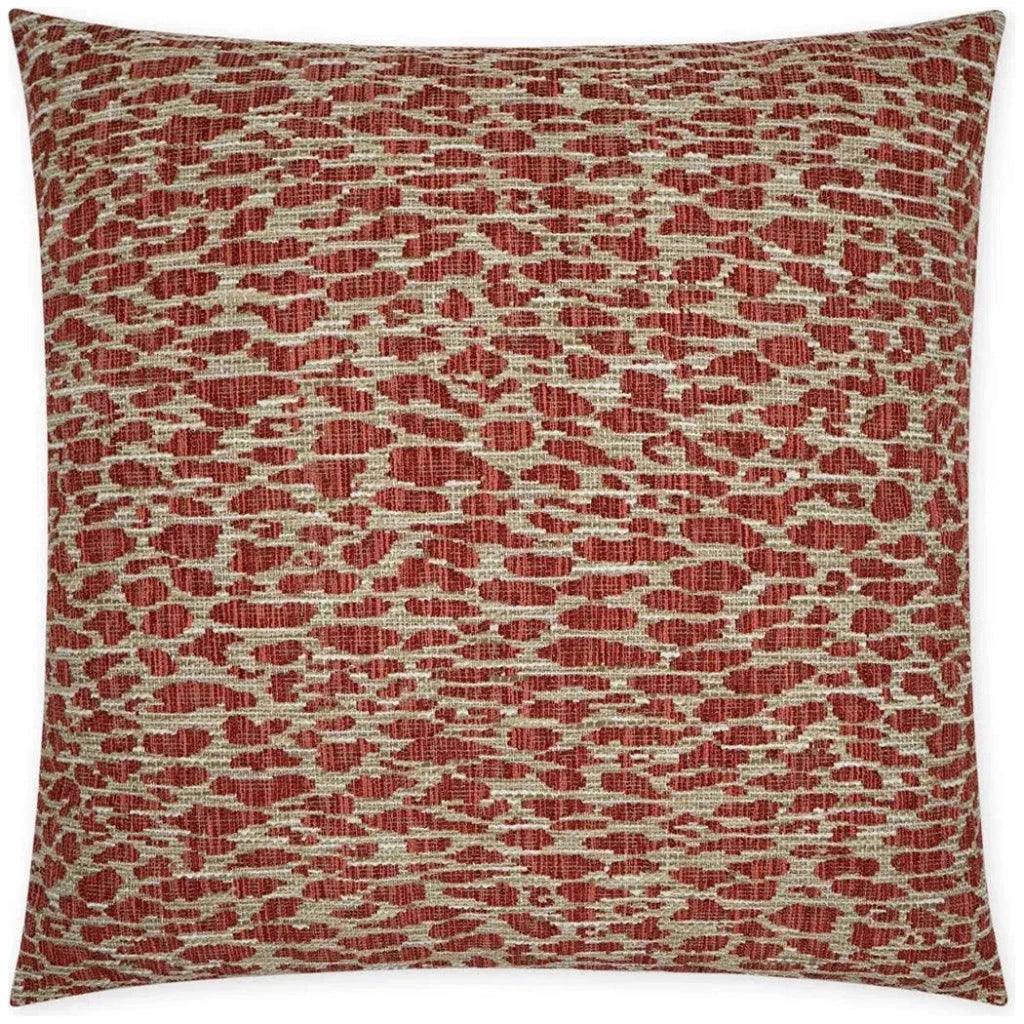 Bengal Spice Abstract Red Large Throw Pillow Insert