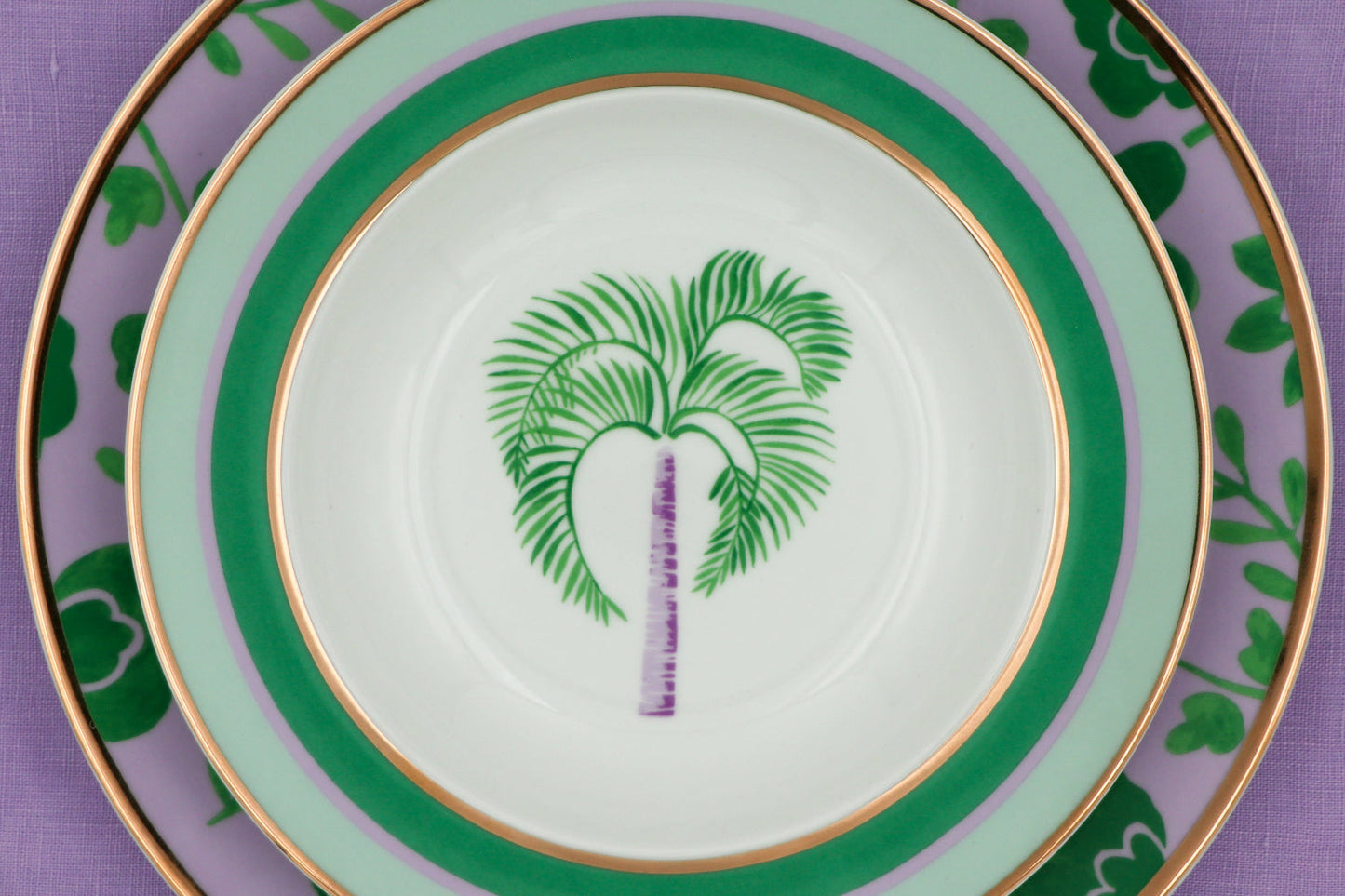 Bernadette Palm Soup Bowl - Set of 4 (+1 Bonus Bowl)