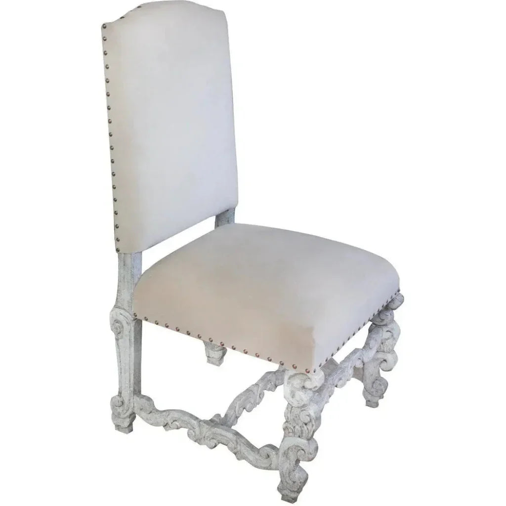 Bianca Carved White Dining Chair