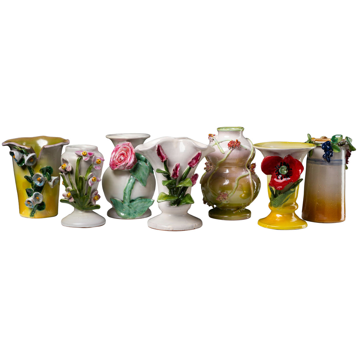 Blue Bells Design Ceramic Outdoor Vase