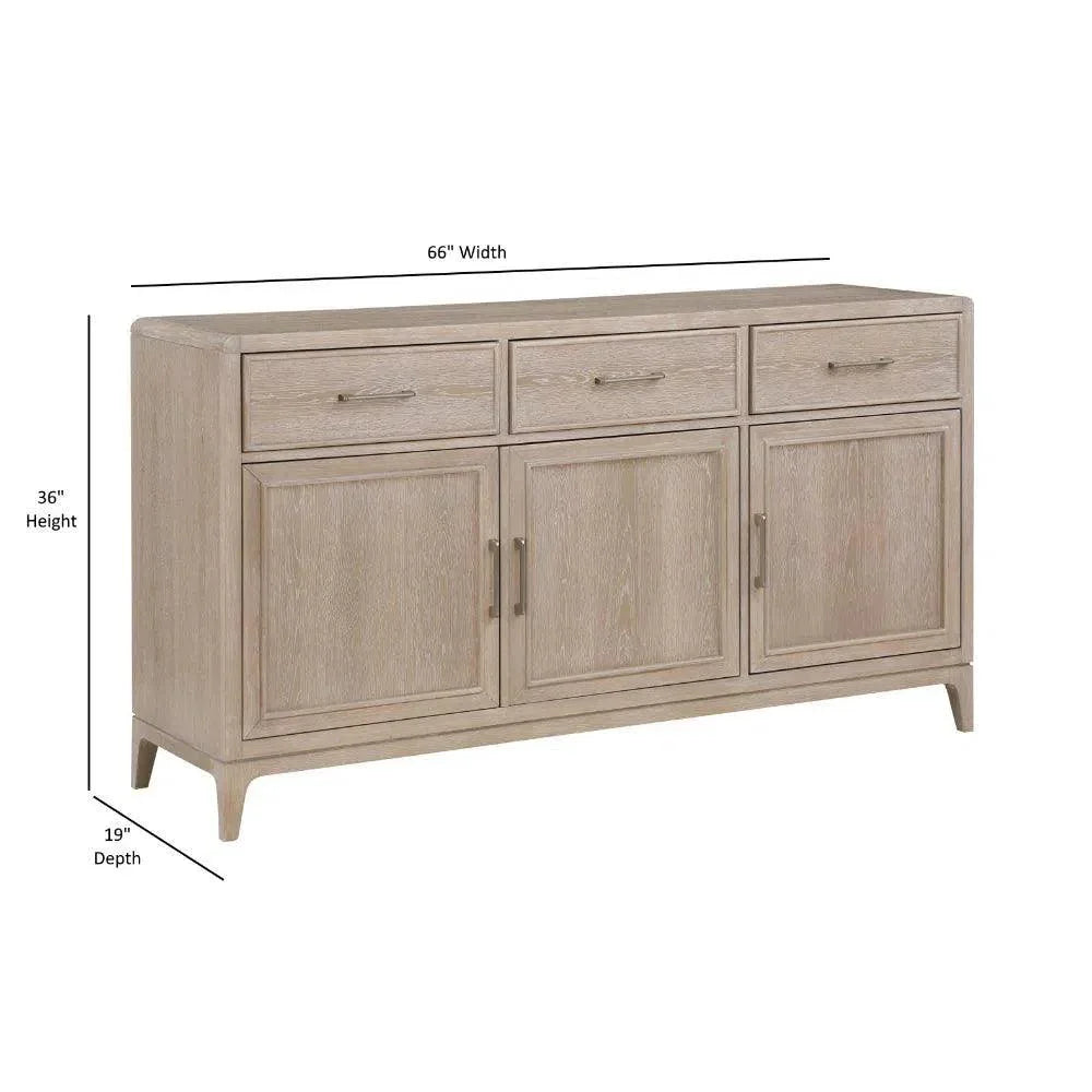 Bodhi Three Drawers Wood Credenza