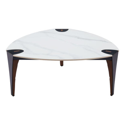 Bogey White Sintered Stone Top Coffee Table