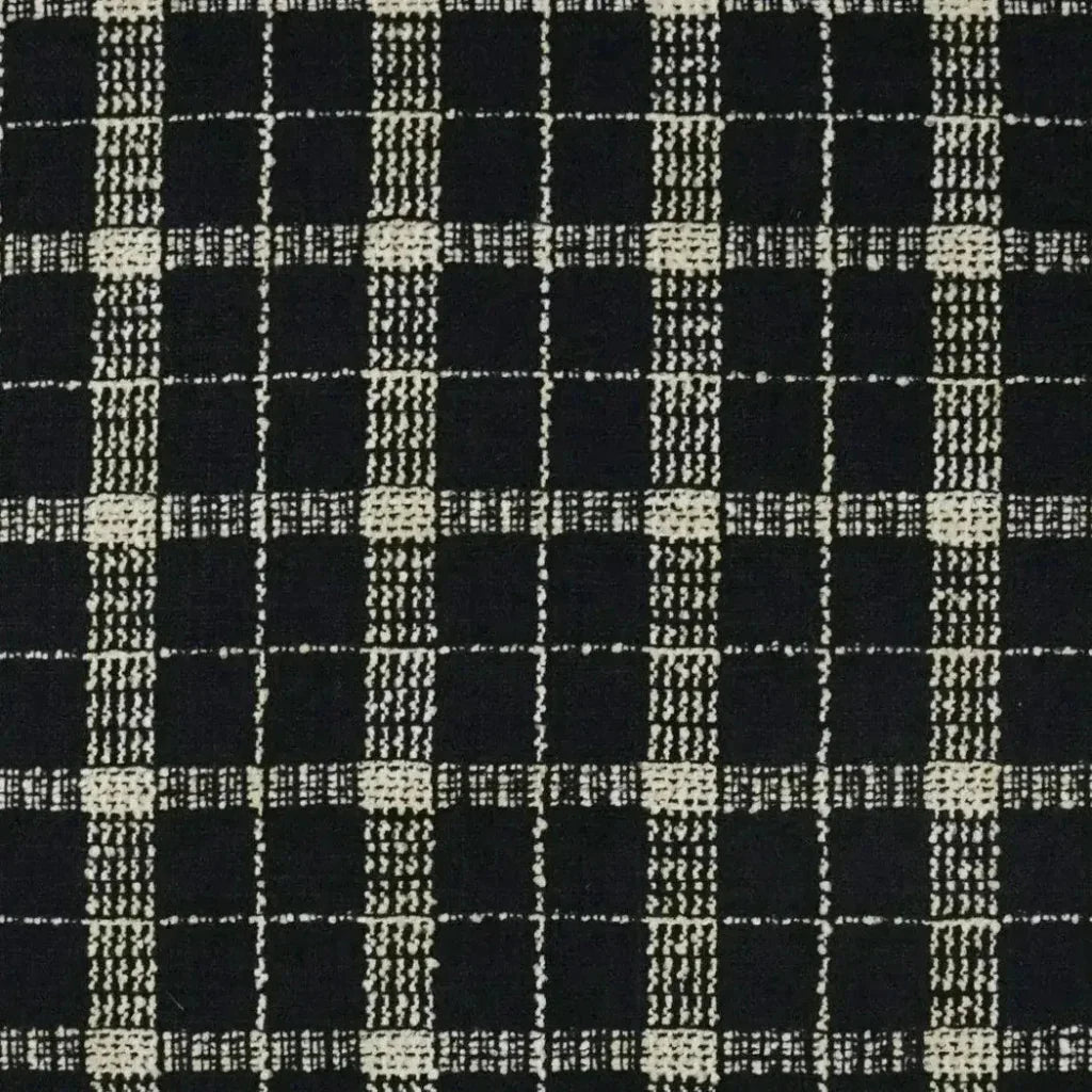 Bond Onyx Plaid Check Black Large Throw Pillow Insert
