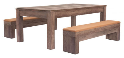 Bonker Faux Leather Storage Dining Bench 2PC