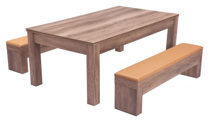 Bonker Faux Leather Storage Dining Bench 2PC