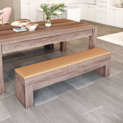 Bonker Faux Leather Storage Dining Bench 2PC