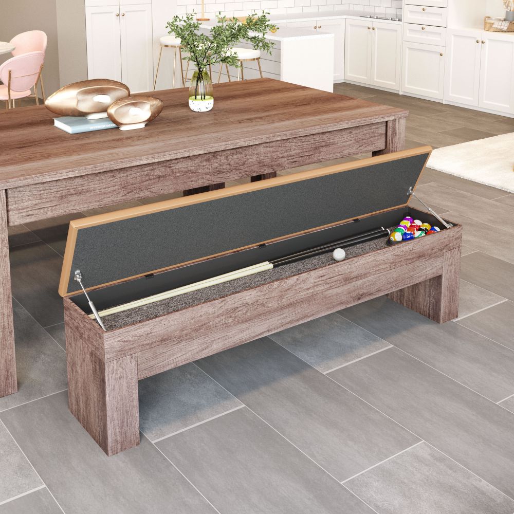 Bonker Faux Leather Storage Dining Bench 2PC