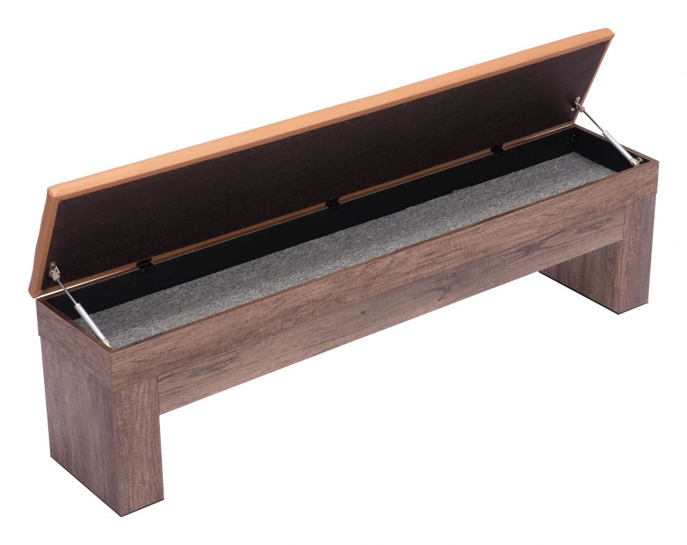 Bonker Faux Leather Storage Dining Bench 2PC