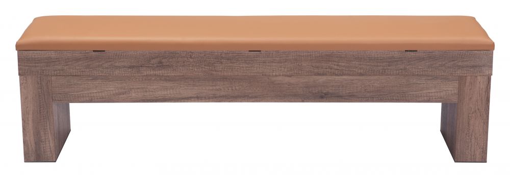Bonker Faux Leather Storage Dining Bench 2PC