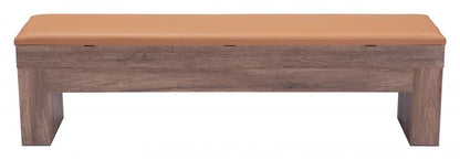 Bonker Faux Leather Storage Dining Bench 2PC