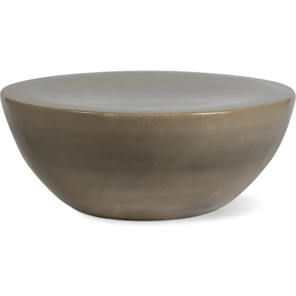 Bowness Ceramic Taupe Outdoor Coffee Table