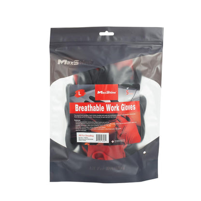 Breathable Work Gloves - 5 Pack