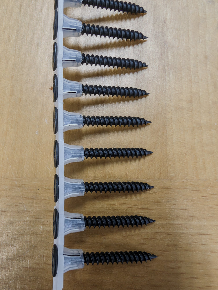 #6 x 1 1/4 Proferred Phillips Bugle Head Collated Fine Thread Drywall Screws Black Phosphate - Carton (10000)