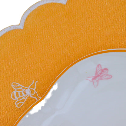 Bumble Voyage Scalloped Dinner Plate - Case of 12 Plates (+3 Bonus Plates)