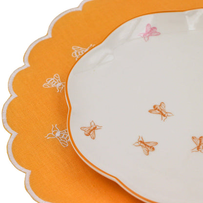 Bumble Voyage Scalloped Dinner Plate - Case of 12 Plates (+3 Bonus Plates)