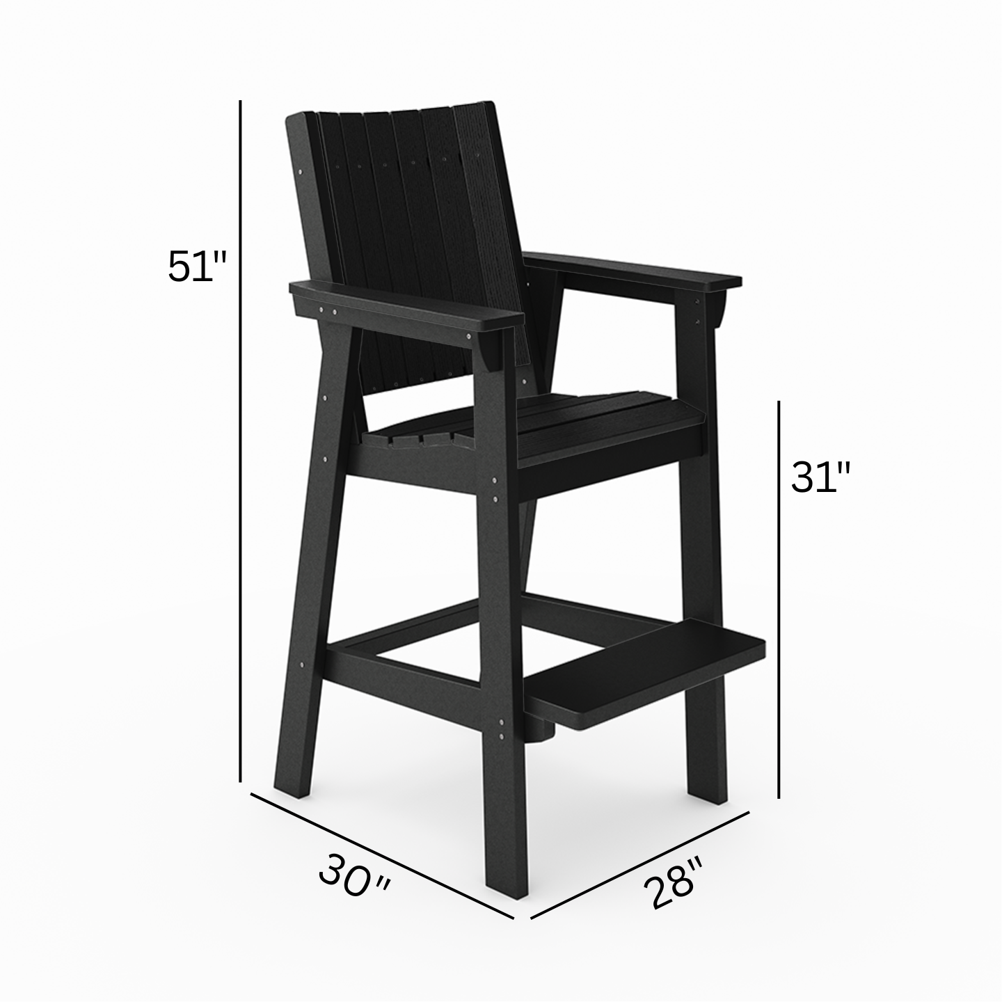 SoPoly Callaway Chair Bar High