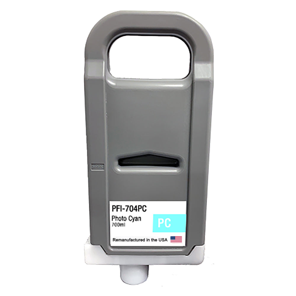 U.S. Remanufactured for Canon PFI-704PC 700ml Photo Cyan Ink Cartridge