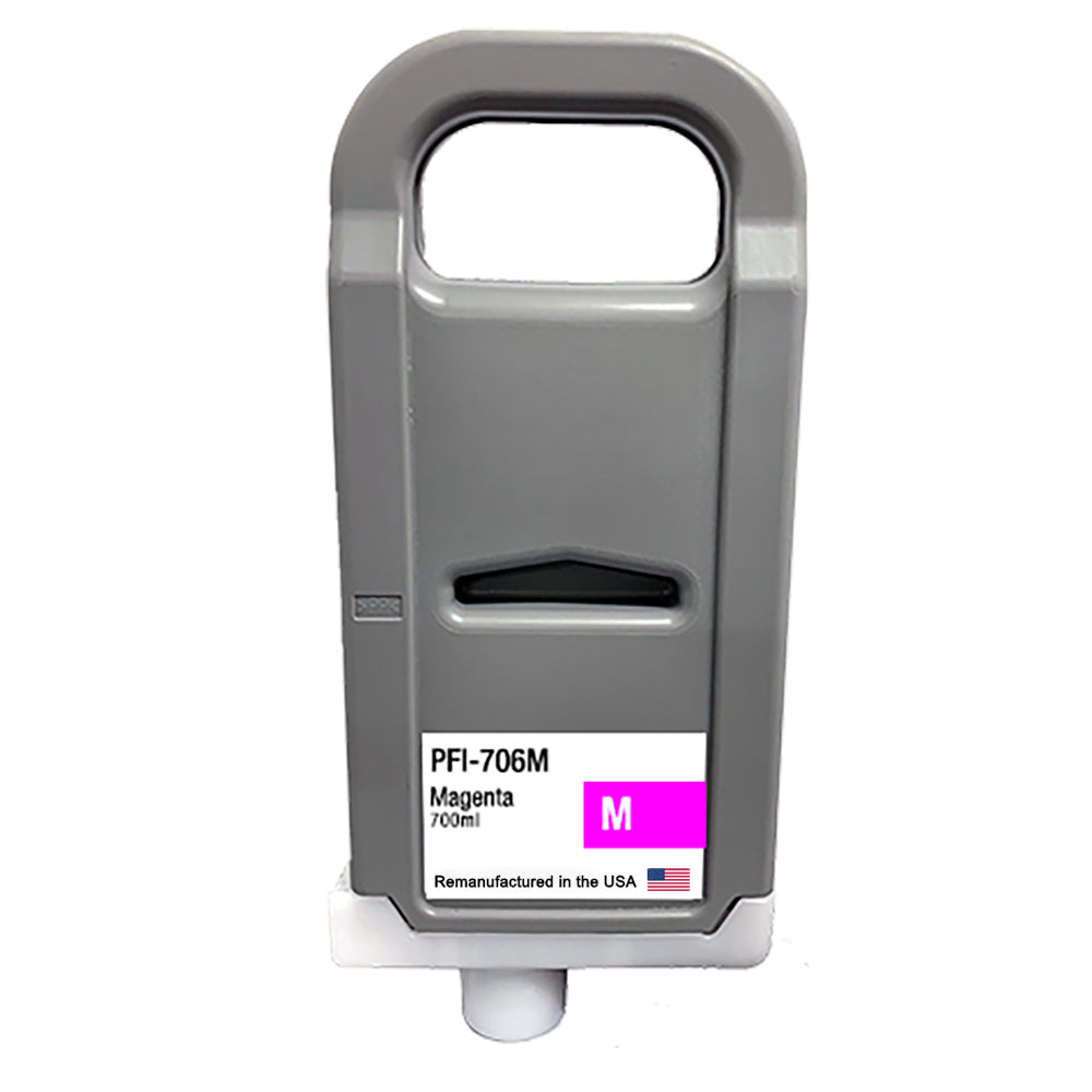 U.S. Remanufactured for Canon PFI-706M 700ml Magenta Ink Cartridge