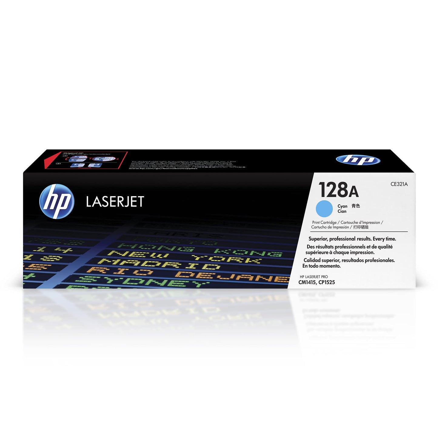 New, Pre-Owned - HP 128A Standard Yield Cyan Toner Cartridge, CE321A