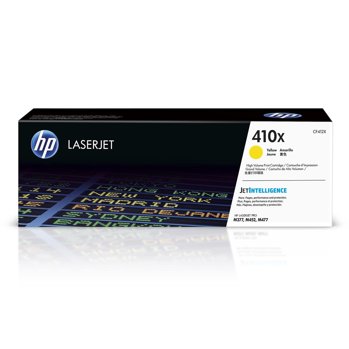 New, Pre-Owned - HP 410X High-Yield Yellow Laser Toner Cartridge, CF412X