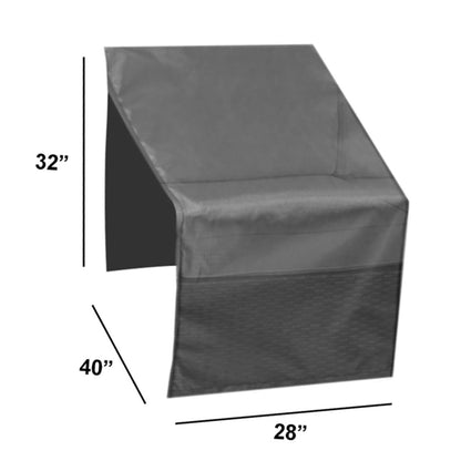 Modular Cover Armless - 28"Wx40"Dx32"H - Mercury