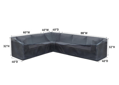 Modular Cover Straight Corner - 40"Wx40"Dx32"H - Mercury