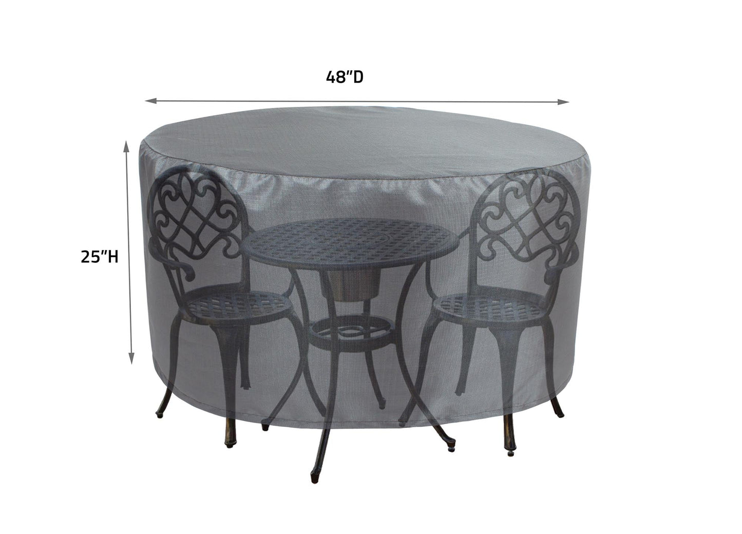 Round/Square Table Chair Cover 36" - DIA48"X25"H - Mercury