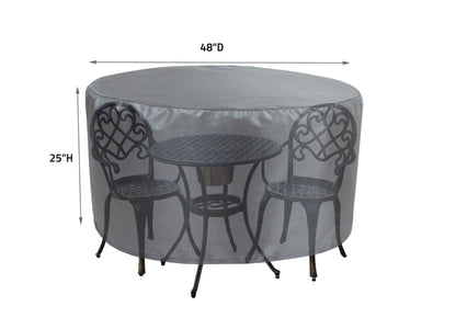 Round/Square Table Chair Cover 36" - DIA48"X25"H - Mercury
