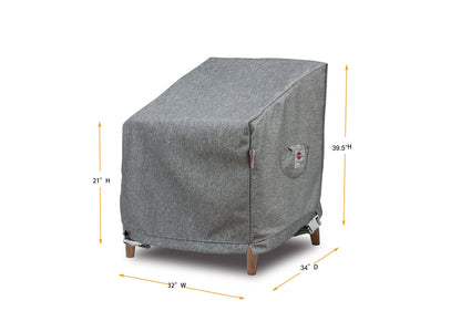 Premium Heavy-Duty High Back Club Chair Cover - 3-Layer Water & UV-Resistant, Platinum Series, 32"W x 34"D x 27"/39.5"H