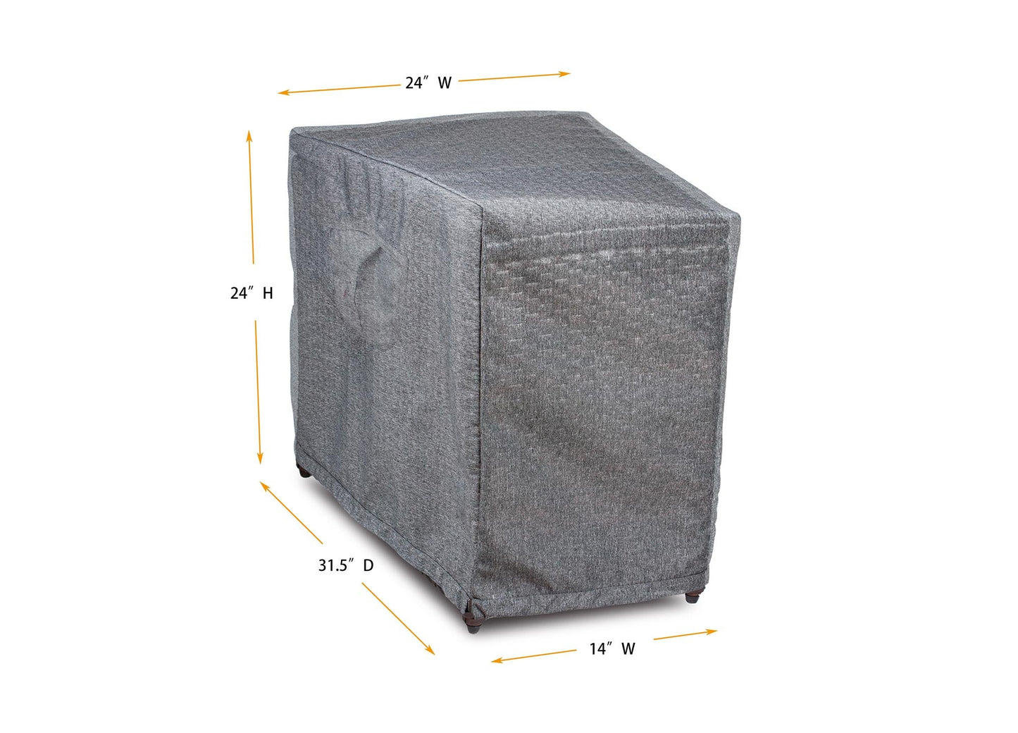 Premium Heavy-Duty Circular Accent Table Cover, Platinum Series, 14"(F)/24"(B)W x  31.5"D x 24.5H