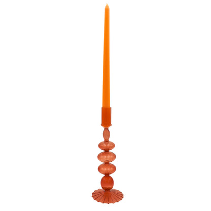Café Brown Candle Holder - Pair
