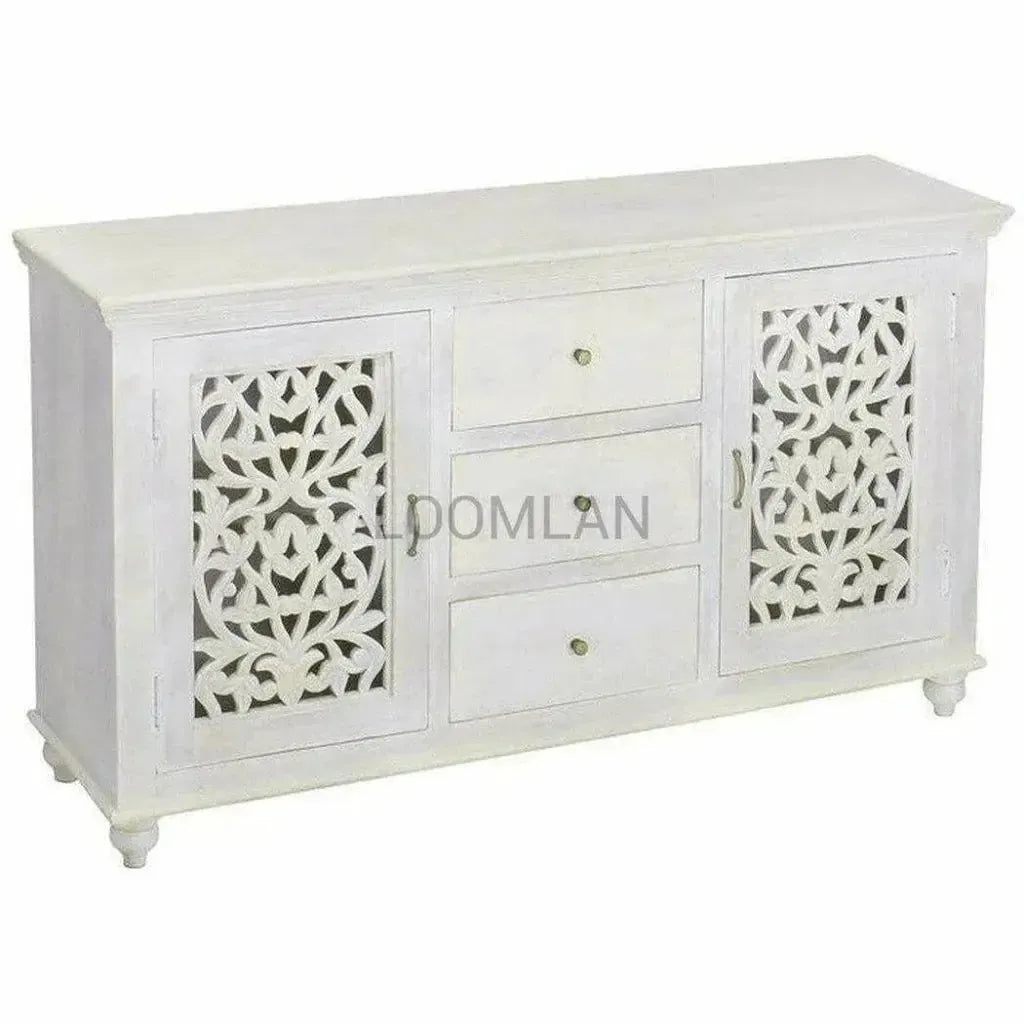 Caldorra Three Drawers White Sideboard